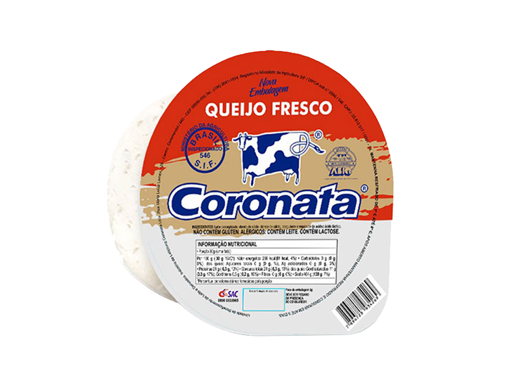 QUEIJO MINAS FRESCAL CORONATA 500 G (CX 16 PÇ)